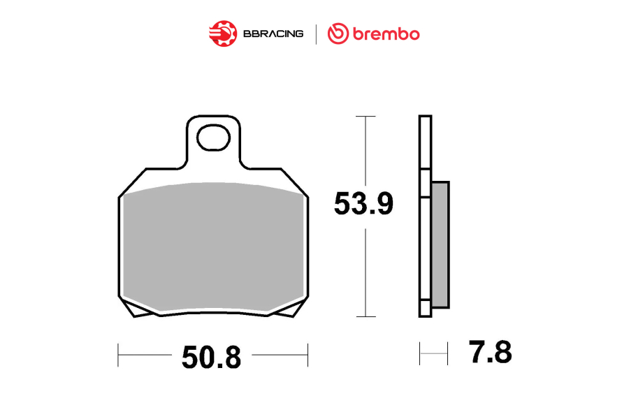 Bố Thắng Brembo Yamaha X Max 125 2006-2017 - Sau 07004
