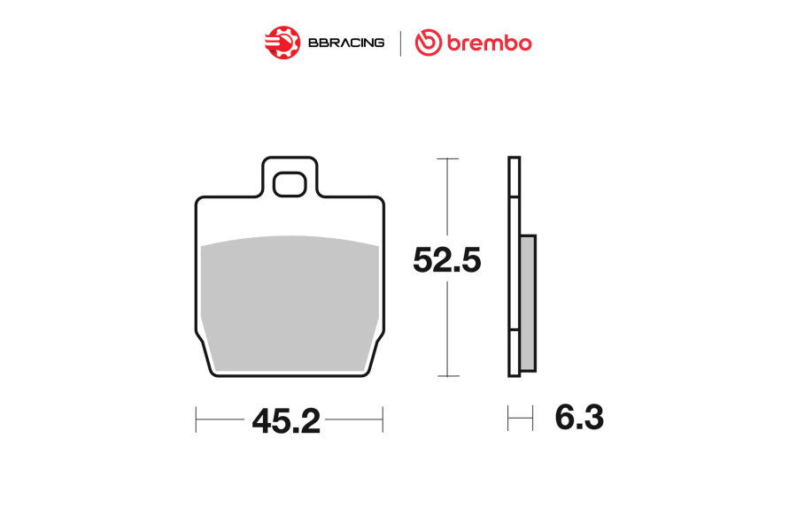 Bố Thắng Brembo Yamaha Slider, Aerox 50 - Trước 07066