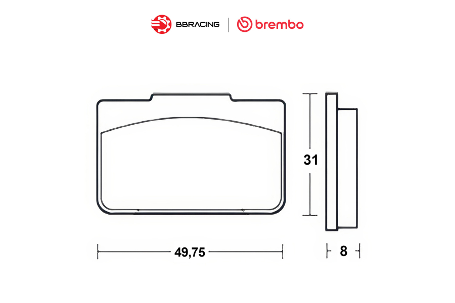 Bố Thắng Brembo Racing ID450 X206101 - Đĩa 24mm
