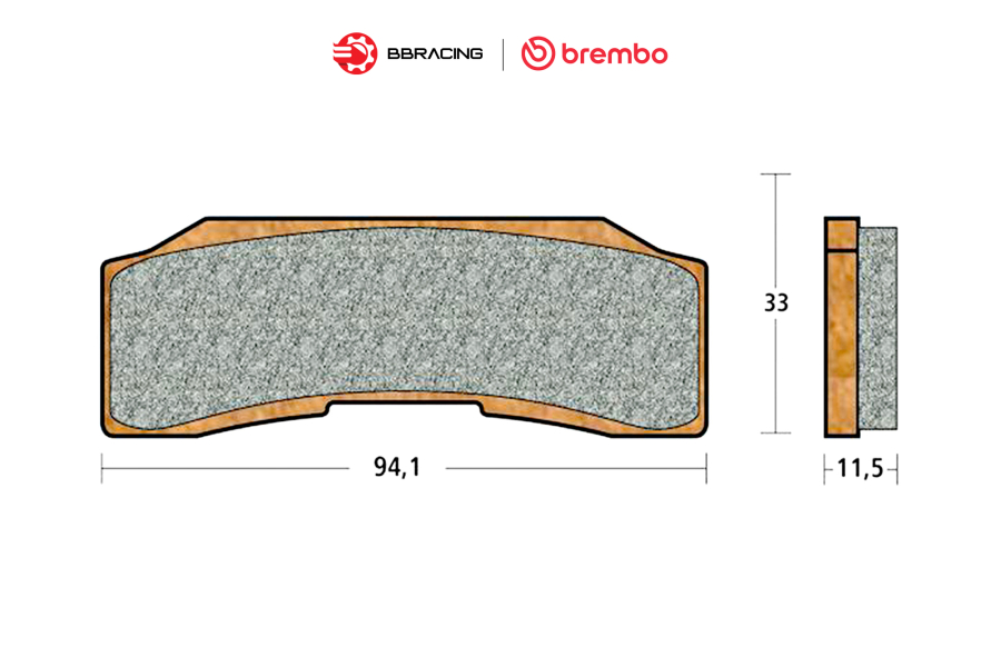 Bố Thắng Brembo Racing Z03 XB2P720/XB2P721