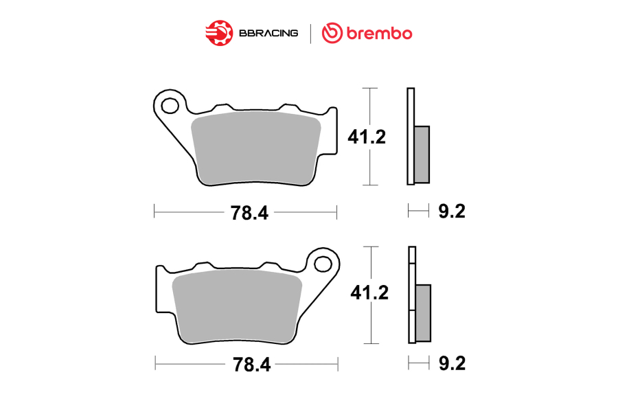 Bố Thắng Brembo BMW HP4, S1000 RR - Sau 07BB02SP