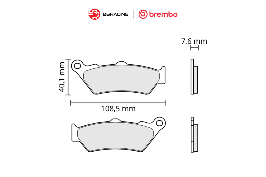 Bố Thắng Brembo BMW GS 1200, 1250 - Sau 07BB0359