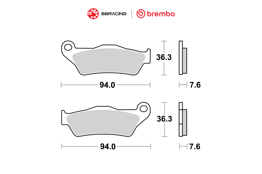 Bố Thắng Brembo BMW R9T - Sau 07BB04SA