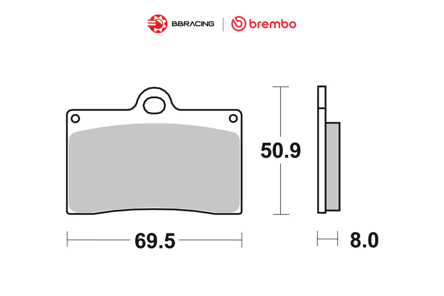 Bố Thắng Brembo Heo P4 30/34 - Sintered