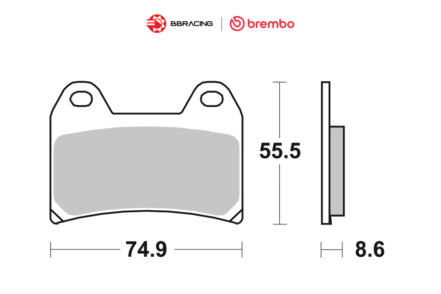 Bố Thắng Brembo BMW R9T Scrambler - Trước 07BB19SA