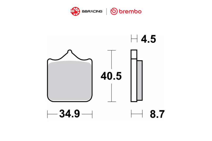 Bố Thắng Brembo BMW S1000 R 2013-20 - Trước 07BB3396