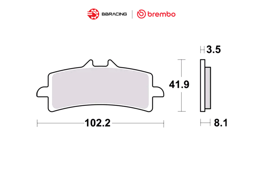 Bố Thắng Brembo M4, M50 - 07BB3793