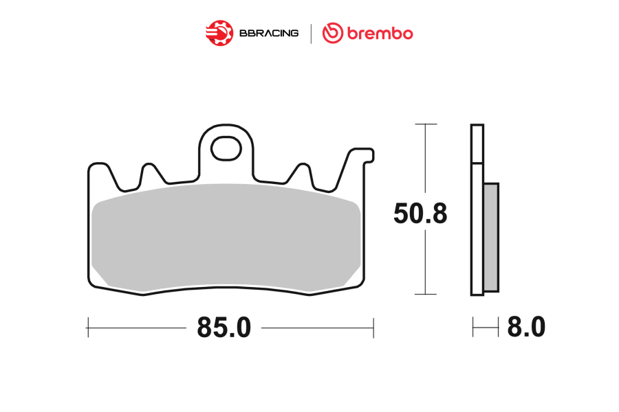 Bố Thắng Brembo Ducati Diavel (Brembo M432) - Trước 07BB38SA