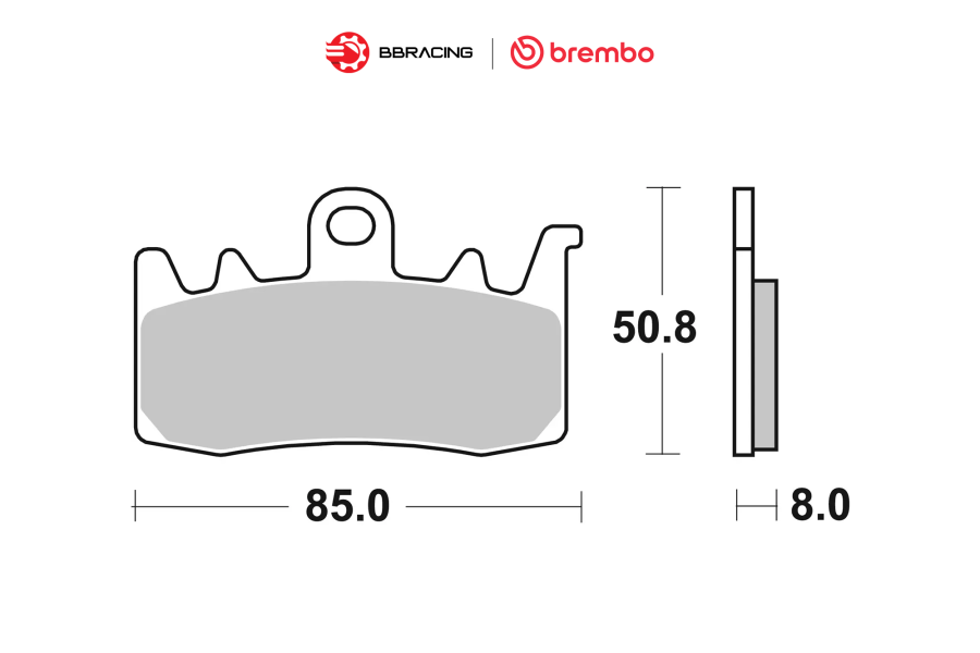 Bố Thắng Brembo BMW S1000 R 2021-22 (Brembo) - Trước 07BB38SC
