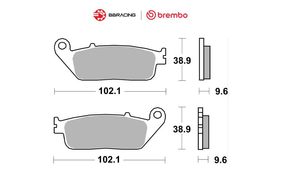 Bố Thắng Brembo Honda CBR 500 R - Trước 07HO41SA