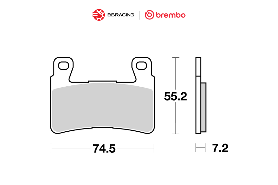 Bố Thắng Brembo Honda CB 400 - Trước 07HO4507