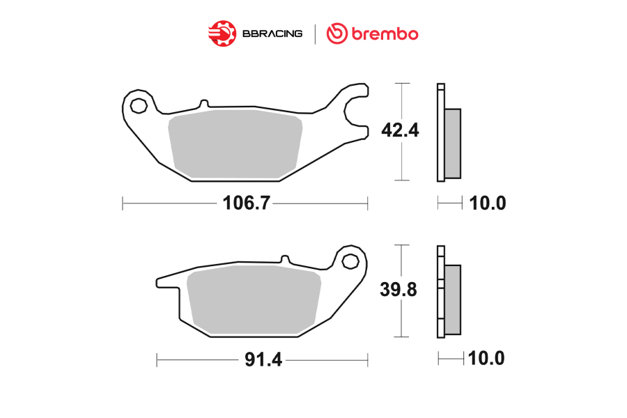 Bố Thắng Brembo Honda Monkey - Sau 07HO4905