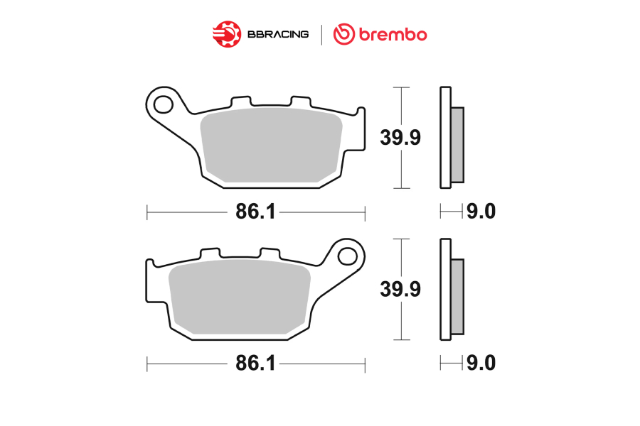 Bố Thắng Brembo Kawasaki Z900 - Sau 07HO53CC