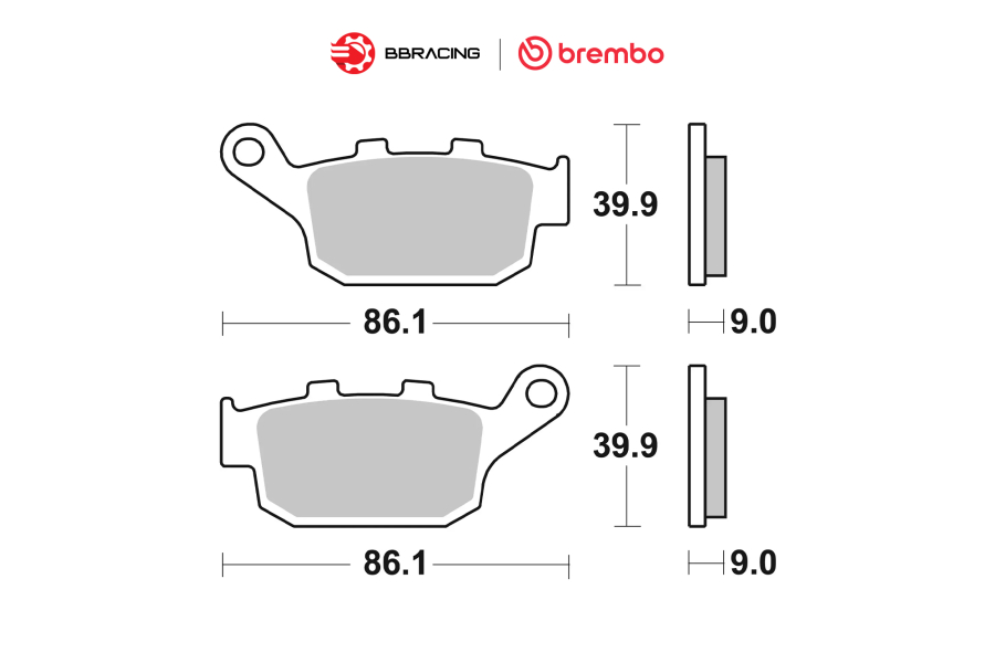 Bố Thắng Brembo Honda CBR 650 R - Sau 07HO53SP