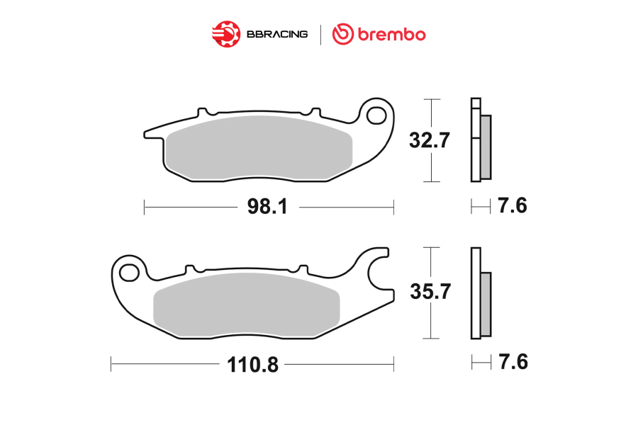Bố Thắng Brembo Honda Monkey, MSX 125 - Trước 07HO5606