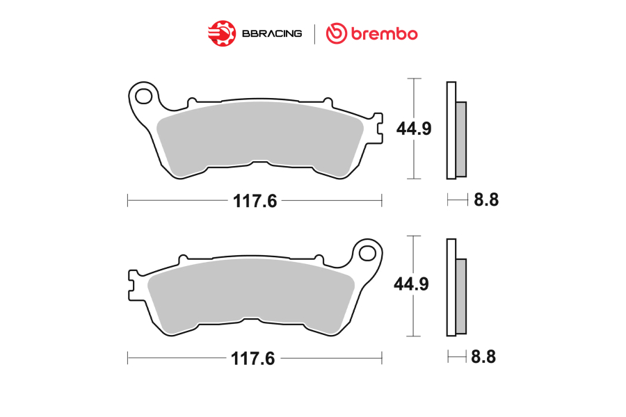 Bố Thắng Brembo Honda CB 1000 R 2009-17 - Trước 07HO57SA