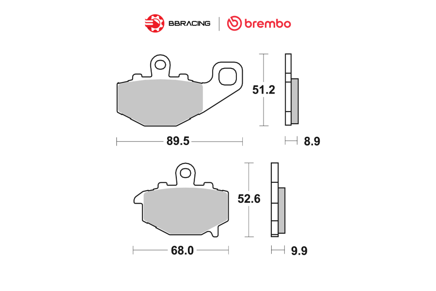 Bố Thắng Brembo Kawasaki Z1000 - Sau 07KA1617