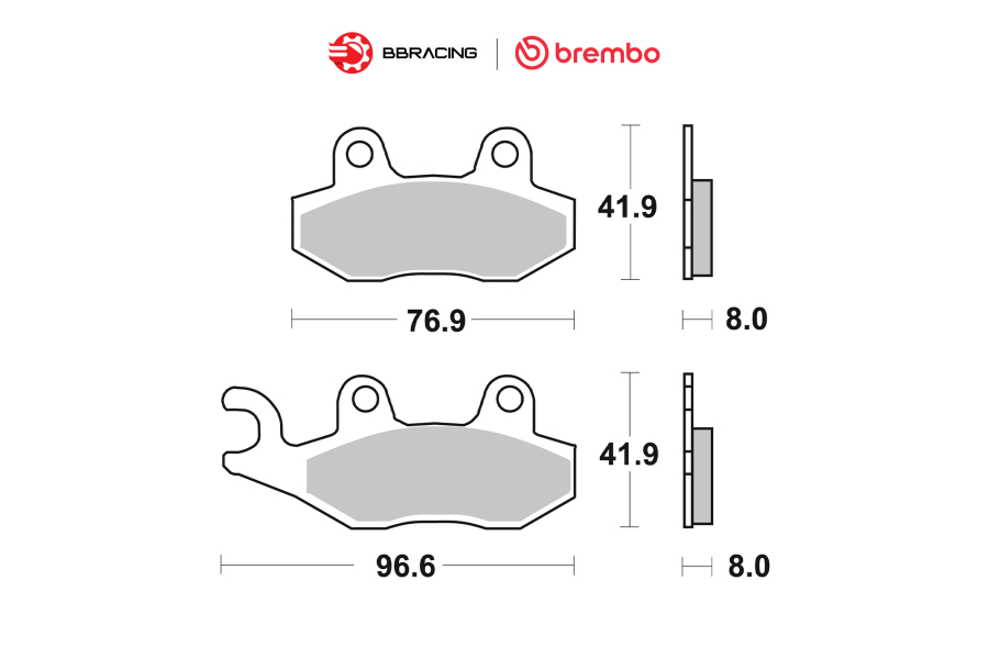 Bố Thắng Brembo Kawasaki Ninja H2 - Sau 07SU12 - OEM