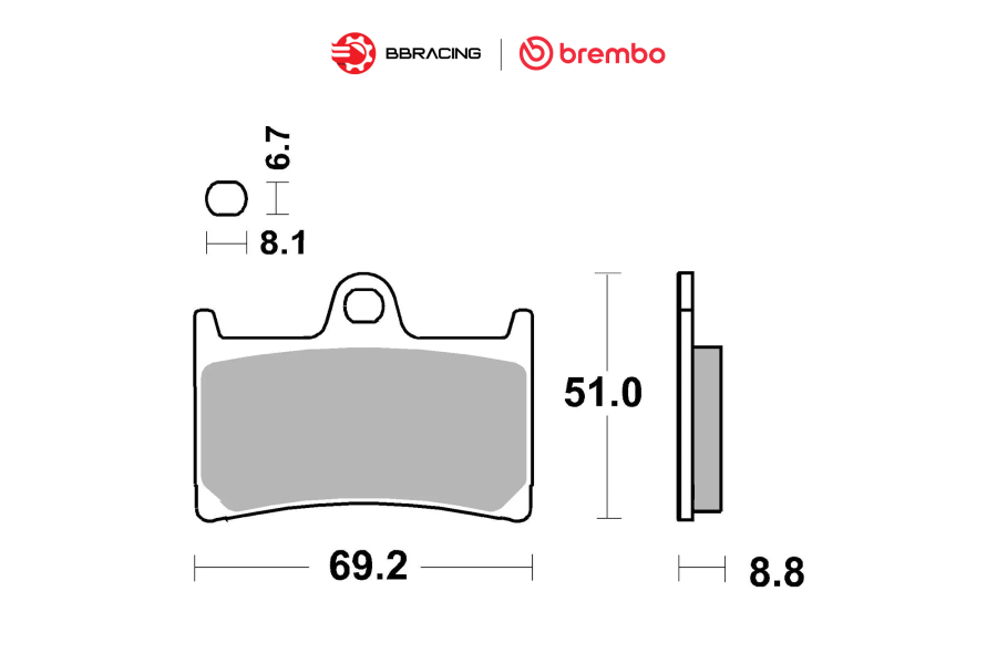 Bố Thắng Brembo Yamaha R1 2015+ (Heo 4 Piston) - Trước 07YA23SA