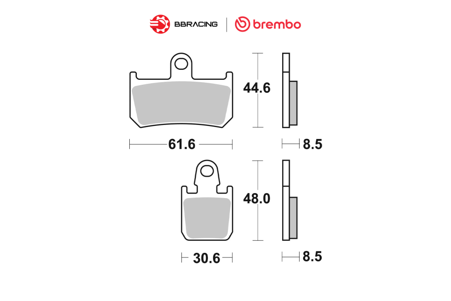 Bố Thắng Brembo Yamaha R1 2004-14 (6 Piston) - Trước 07YA46SA