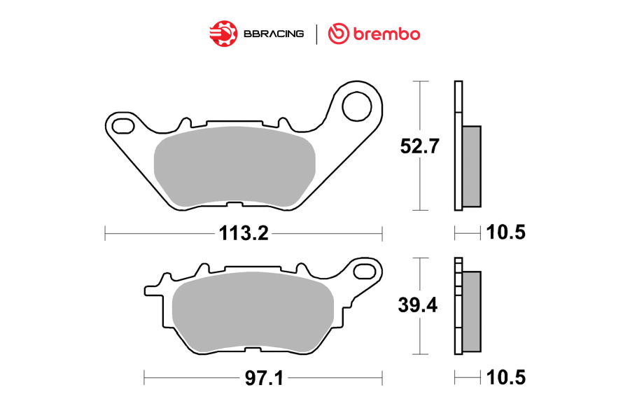 Bố Thắng Brembo 07YA53CC