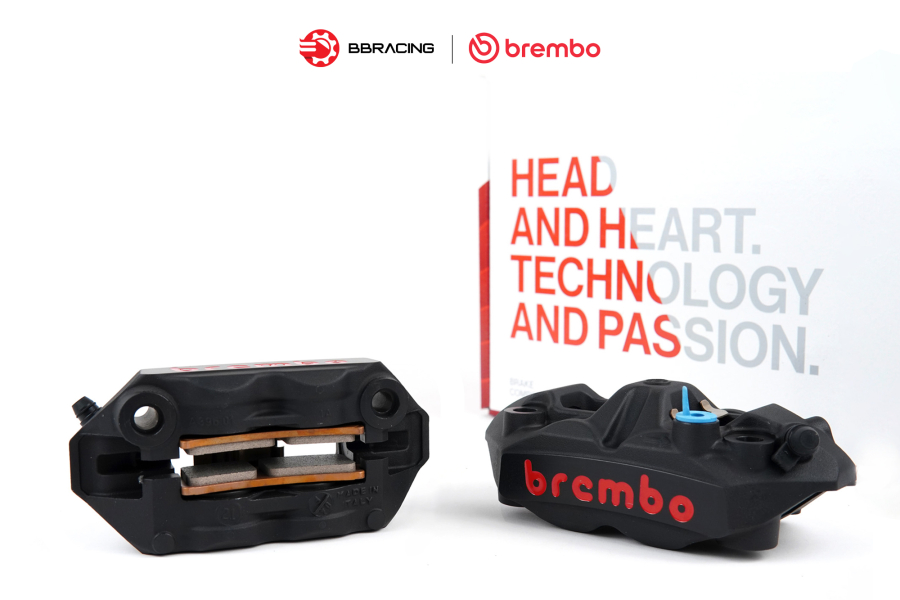 Heo Thắng Brembo M4 108mm Đen Phải