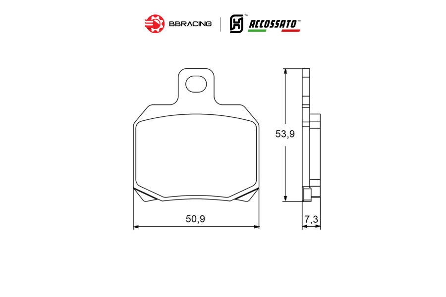 Bố Thắng Accossato Heo P2.34 (2 Piston)