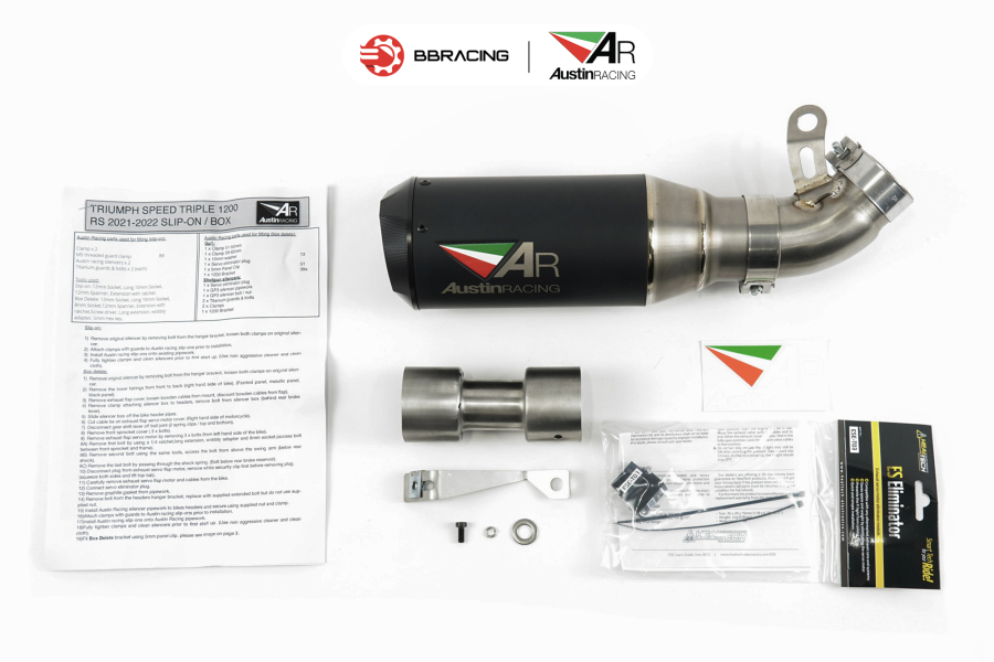 Austin Racing Triumph Speed Triple RR 2021-22 - Slip On GP1R Tem Màu
