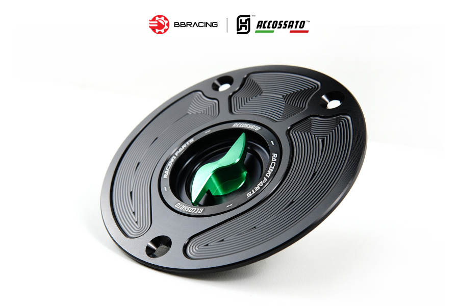 Nắp Xăng Accossato Kawasaki FC113 Xanh Lá