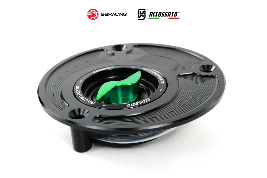 Nắp Xăng Accossato Yamaha FC124 Xanh Lá