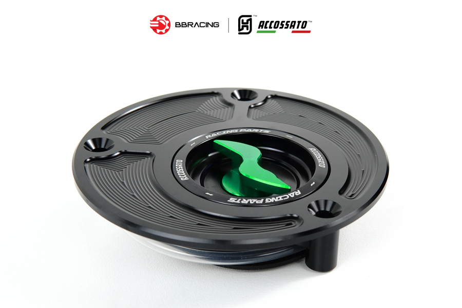 Nắp Xăng Accossato Yamaha FC124 Xanh Lá