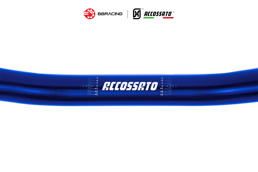 Ghi Đông Accossato Nhôm Ø 28 - Xanh Dương