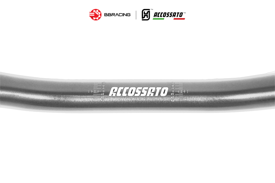 Ghi Đông Accossato Nhôm Ø 28 - Bạc