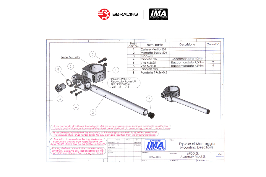 Ghi Đông IMA Yamaha R1 2015-23 FGR300 Titan
