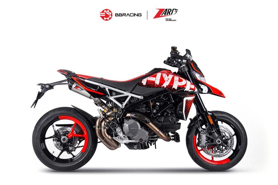 Zard Ducati Hypermotard 950 2019-22 - Slip On GT Carbon End Cap