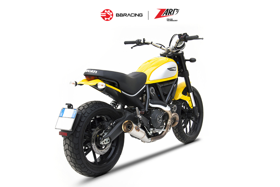 Zard Ducati Scrambler 800 2015-22 - Slip On Zuma Silencer Stainless Steel