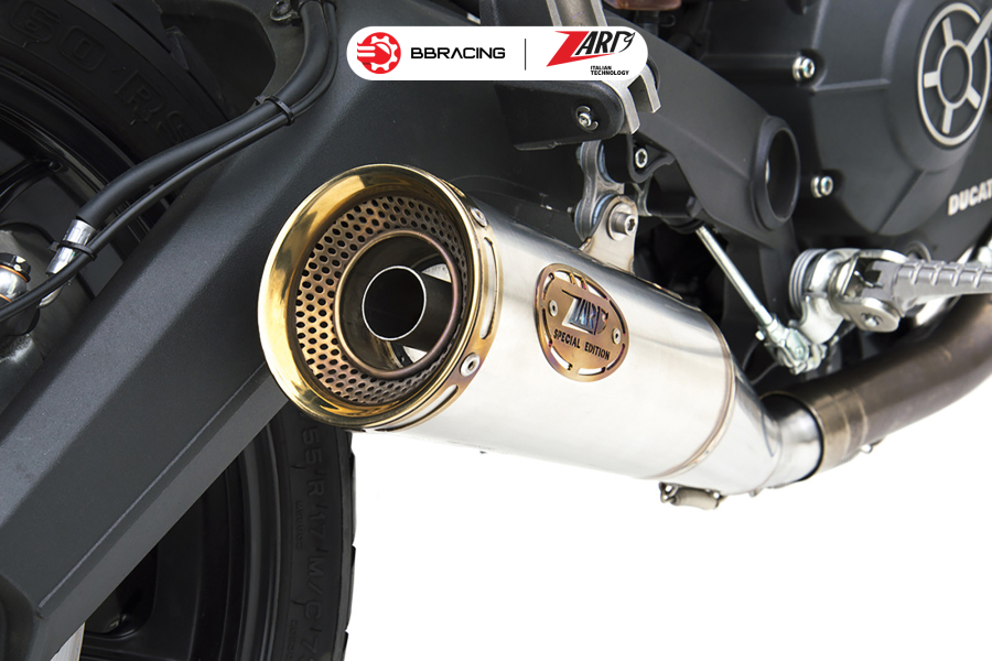 Zard Ducati Scrambler 800 2015-22 - Slip On Zuma Silencer Stainless Steel