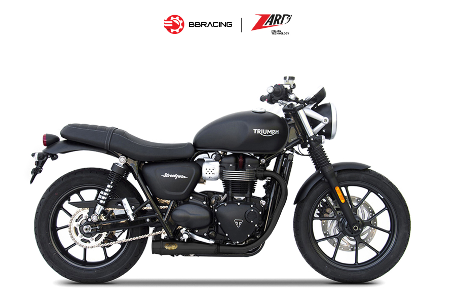 Zard Triumph Street Twin 900 2016-19 - Slip On N.2 Black Coating