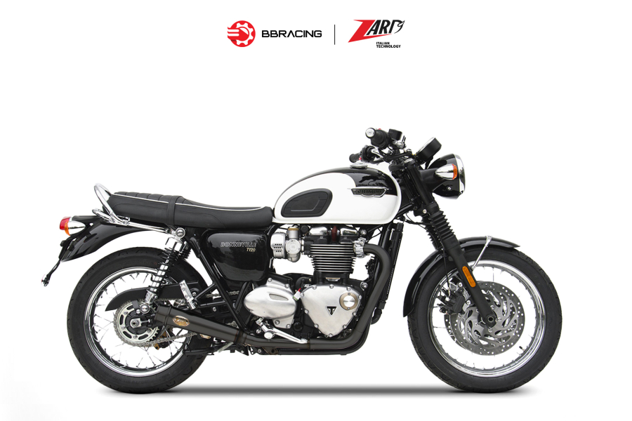 Zard Triumph Bonneville T120 - Full Kit 2>2 Racing Black Coating Back Mounting Kit