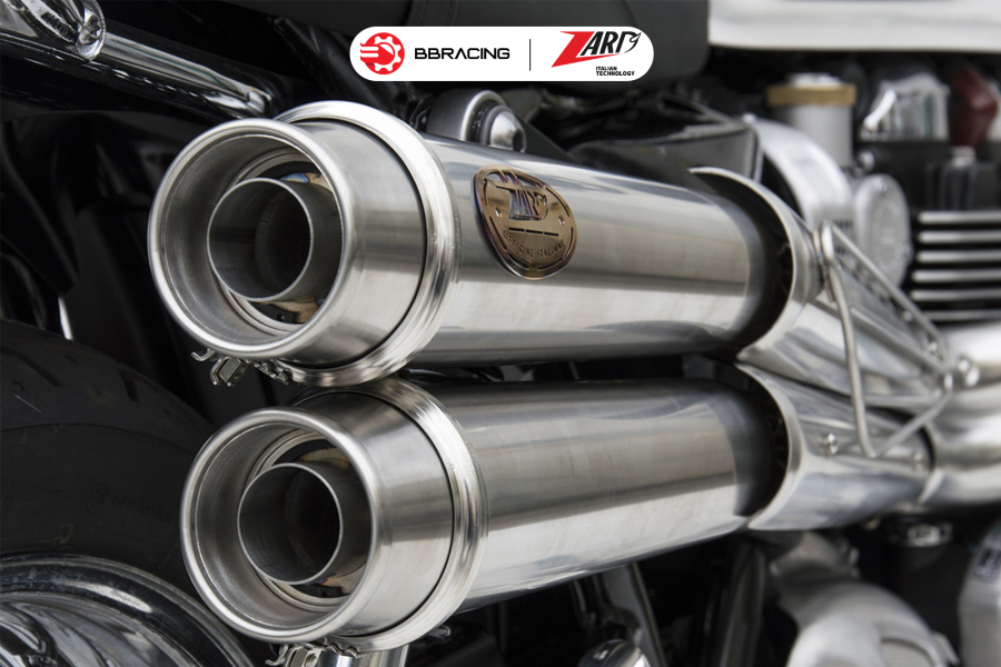 Zard Triumph Bonneville T120 - Full Kit 2>2 High Mounted Stainless Steel