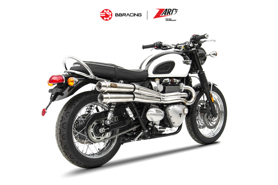Zard Triumph Bonneville T120 - Full Kit 2>2 High Mounted Stainless Steel