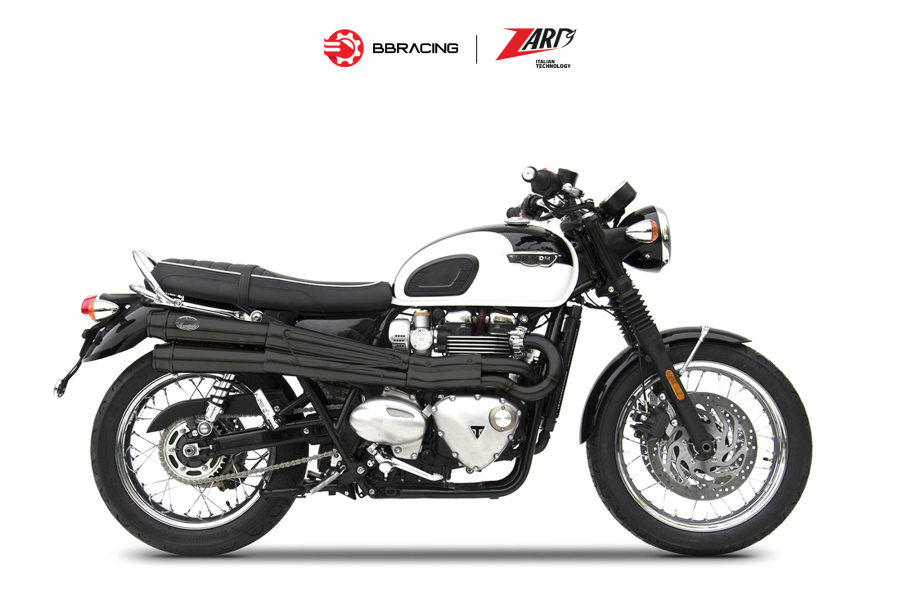 Zard Triumph Bonneville T120 - Full Kit 2>2 High Mounted Black Coating