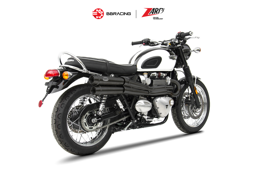 Zard Triumph Bonneville T120 - Full Kit 2>2 High Mounted Black Coating