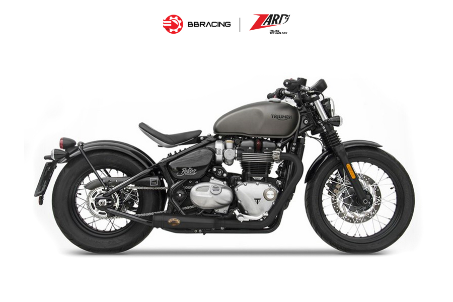 Zard Triumph Bonneville Bobber - Cổ Pô 2>2 Racing Black Coating