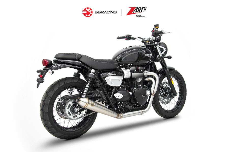 Zard Triumph Scrambler 900 - Full Kit 2>1 Low Conical Stainless Steel