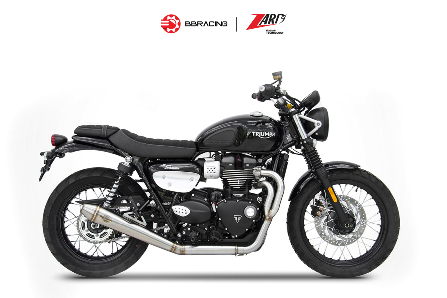 Zard Triumph Scrambler 900 - Full Kit 2>1 Low Conical Stainless Steel