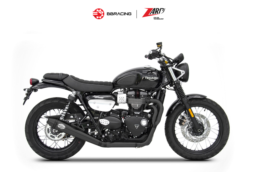 Zard Triumph Scrambler 900 - Full Kit 2>1 Low Conical Black Coating