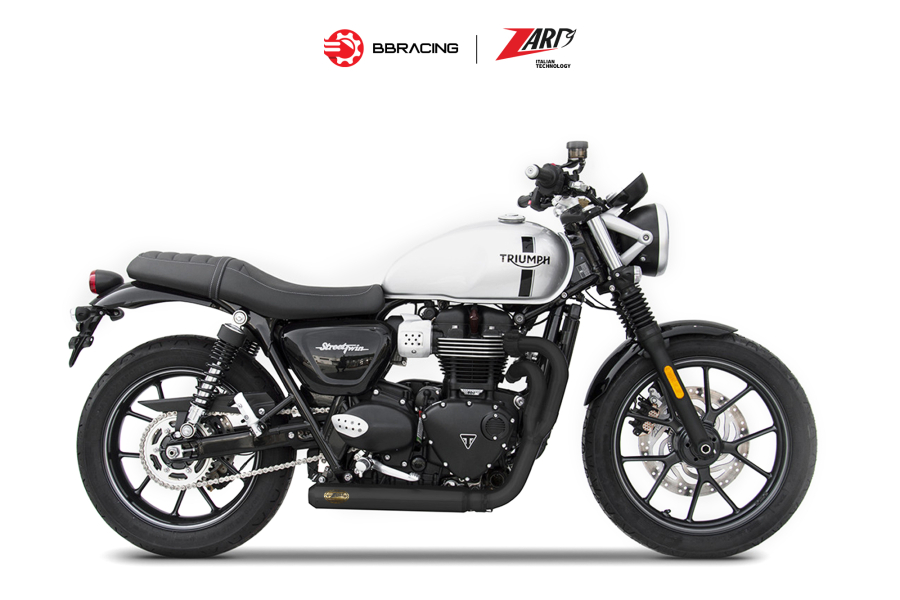 Zard Triumph Scrambler 900 - Full Kit 2>1 Cross Black Coating