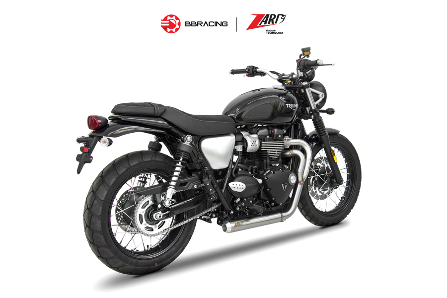 Zard Triumph Scrambler 900 - Full Kit 2>1 Cross Polished
