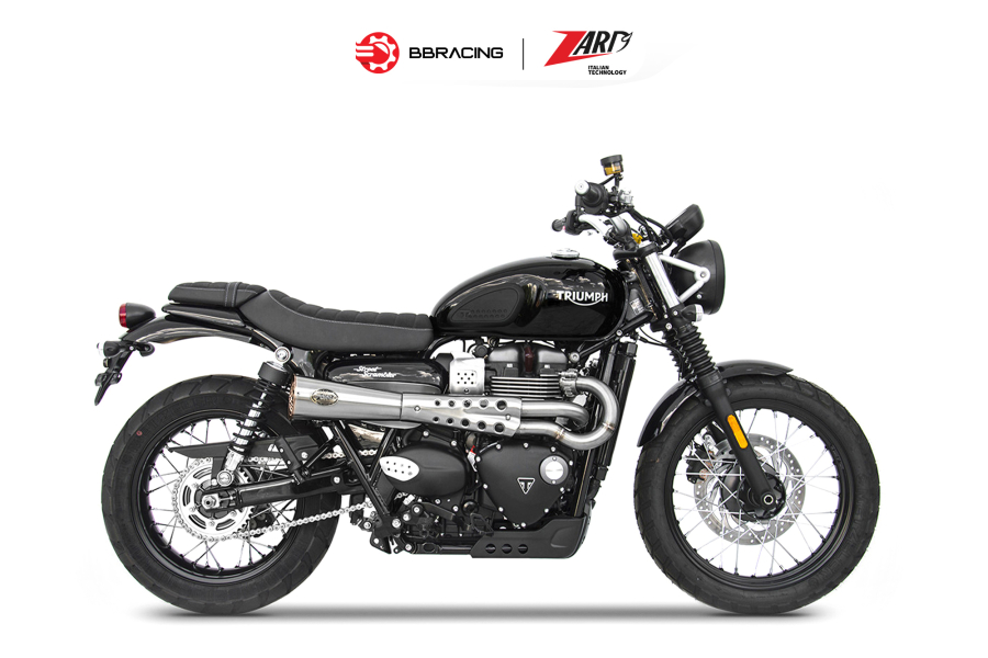 Zard Triumph Scrambler 900 - Full Kit 2>1 Tiger 70 Gold End Cap